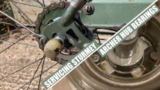 HOW TO LUBRICATE STURMEY ARCHER HUB  Servicing 3speed Hub bearings  Bike Restoration [upl. by Peppel]