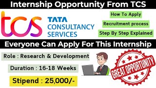 Online TCS Internship Opportunity 2024  Hiring for Fresher  25k Stipend  Apply Now internship [upl. by Gilchrist]