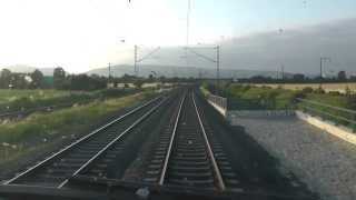 Führerstandsmitfahrt von Mannheim Hbf nach Karlsruhe Hbf über Heidelberg Hbf und Bruchsal S 3 [upl. by Nylteak]