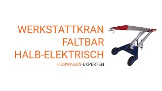 Semi elektrischer fatbarer werkstattkrane  Hubwagenexpertende [upl. by Urbain526]