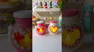 Painting on Glass Jar artshorts shortviral diy painting acrylicpainting artandcraft [upl. by Schouten991]