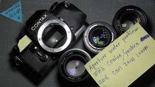 Aperture meter problem with Contax  Yashica and Carl Zeiss T lenses [upl. by Aven]