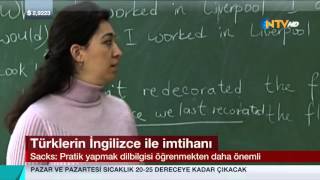 TÜRKLERİN İNGİLİZCEYLE İMTİHANI  MELİKE ŞAHİN  NTV [upl. by Ahsakal]