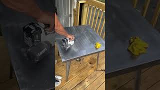 Restoring an Old Metal Table [upl. by Enaerb]