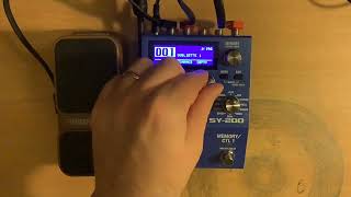 Pt2 Boss SY200 Synthesizer Pedal  PAD sounds [upl. by Atram]