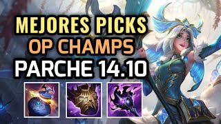 MEJORES PICKS Y CAMPEONES OP  PARCHE 1410 League of Legends Temporada 14 NUEVOS ITEMS DE ADC [upl. by Cartwright]