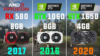 RX 580 8GB vs GTX 1060 6GB vs GTX 1650 4GB Test in 7 Games [upl. by Hazem]