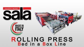 Press for mattress  Bed in a Box Line  Rolling Press [upl. by Karla]