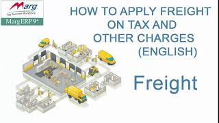 How to charge GST on Freight amp Expenses in Marg ERP English [upl. by Lehcer]