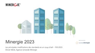 Minergie SAVOIRFAIRE actuel  Minergie 2023 [upl. by Nnyre]