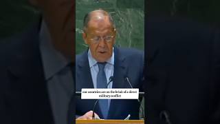 Sergei Lavrov Estados Unidos e Rússia estão a beira de um conflito militar direto [upl. by Haney]