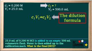 WCLN  Dilution Calculation  2  Chemistry [upl. by Newo570]