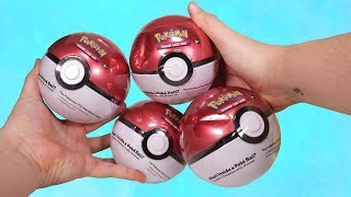 Opening 4 Surprise Pokemon TCG Mystery PokeBalls [upl. by Airotel795]