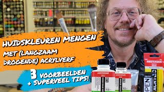 Huidskleuren Mengen Acrylverf Portret kleuren Demo  Tips [upl. by Edson431]