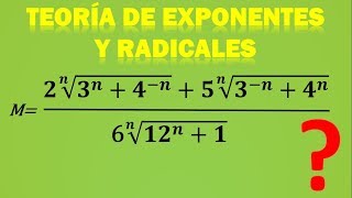 APLICANDO TEORÍA DE EXPONENTES A EXPRESIONES CON RAÍCES [upl. by Ydennek40]