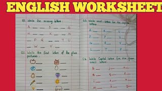 ENGLISH daily WORKSHEET NURSERY amp LKG  SBLITTLEWINGS [upl. by Ainotahs]