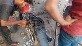 how to motorcycle band chassis repair  bullet singh boisar [upl. by Pansy]