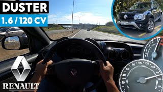 TESTE ACELERANDO DUSTER 16  AUTOMATICA CVT 6 MARCHAS ANDA BEM VALE A PENA AVALIAÇÃO NA ESTRADA [upl. by Lainey]