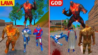 rope Hero vice town City attack in Lava God monsterLava God come voice town City [upl. by Dodwell]