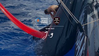 🚨 J9  Onboard  Transat Jacques Vabre  V and B  Monbana  Mayenne  Avarie à bord [upl. by Ahsoet]