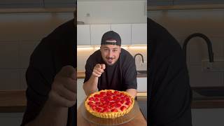 ErdbeerPudding Kuchen mit Croissant Boden 🍓food recipe viralvideo cooking rezept tarif [upl. by Ronal753]