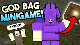 GOD BAG CHEST MINIGAME  ROBLOX Booga Booga [upl. by Tichonn]