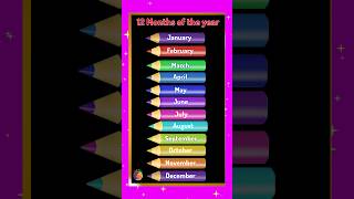 Months of the year song  12 months name in English  months of the Year kindergarten [upl. by Juakn387]