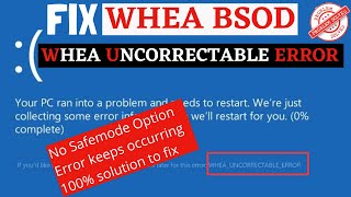 Whea uncorrectable error windows 10 [upl. by Selinski274]