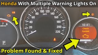 Multiple Warning Lights Engine Management Check System Parking Brake System Fault  Honda HRV [upl. by Past939]