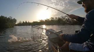 Beautiful morning fishing Haulover canal in Titusville Florida in my old town sportsman pdl120 [upl. by Seravaj]