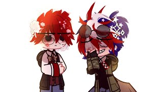 Katarenai  memeold trend  Gacha Club Countryhumans Ft Japan amp USA [upl. by Arodasi]