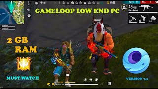 Gameloop  version 71 Beta 2021 4gb ram gameplay free fire [upl. by Lillith]