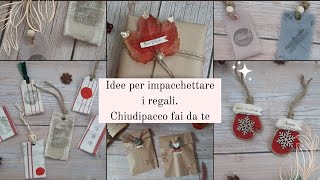 Chiudipaccosegnaposto fai da teIdee per incartareimpacchettare i regaliDecorazioni eleganti [upl. by Duaner]