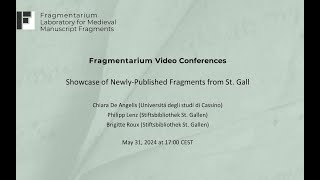 Showcase of NewlyPublished Fragments from St Gall [upl. by Kathi]