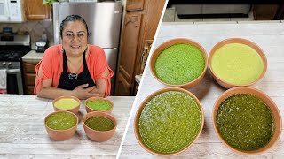 4 TIPOS DE SALSAS VERDES [upl. by Eeldarb]