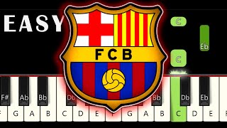 Cant del Barça PIANO TUTORIAL FC Barcelona Anthem EASY HIMNE DEL BARÇA [upl. by Cornwell364]