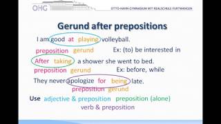 English Grammar Gerunds 3  gerund after preposition [upl. by Swainson]