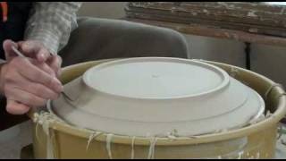 48 Trimming a Large Porcelain Platter with HsinChuen Lin [upl. by Ennairol]