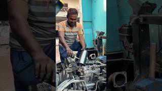 Semi Truck Diesel Engine Sleeve Fitted engine mechanic shorts shortsviral viralvideo workshop [upl. by Ycam]