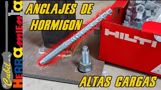 ANCLAJE DE GRANDES CARGAR EN HORMIGON Y LADRILLO CON HILTI [upl. by Assirual661]