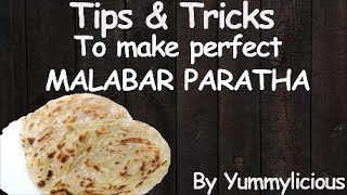 Tips amp Tricks to make perfect Malabar Paratha  Layered Paratha [upl. by Sivram]