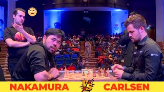 Magnus Carlsen 2847 vs Hikaru Nakamura 2736  World Blitz [upl. by Narhem]