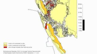 Tectonic Reconstruction of SW North America 2005 [upl. by Tsew]