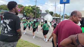 Andrew Wilson Charter School band at LB Landry Homecoming Parade pt1 [upl. by Arnon]