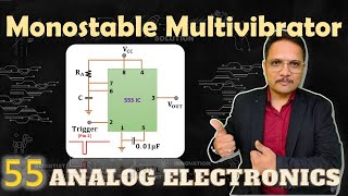 Monostable Multivibrator using 555 timer IC Basics Circuit Working amp Waveforms Explained [upl. by Gulgee688]