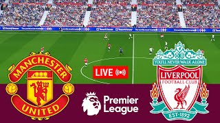 LIVE Manchester United vs Liverpool Premier League 2324 Full Match  Video Game Simulation [upl. by Pevzner309]