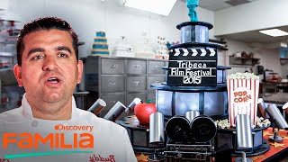 ¡Un pastel de película con sabor a palomitas de maíz  Cake Boss  Discovery Familia [upl. by Rosol]