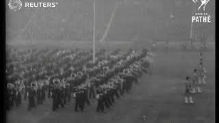 1925 British Empire Exhibition Duke and Duchess of York at Wembley Stadium closing ceremony 1925 [upl. by Reiner]