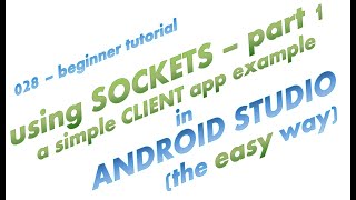 028  Simple TCP  Client App  getting the NIST time in Android Studio  the easy way  part 1 [upl. by Ilrahc]