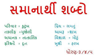 Samanarthi Shabdo  સમાનર્થી શબ્દો  Gk  By Saral Shixan [upl. by Aihseym488]